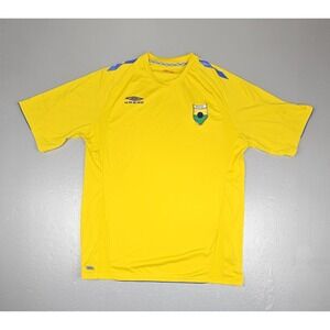 Vintage Umbro Brasil Brazil Soccer Jersey Mens Large Yellow Climate Control‎